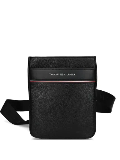 Tommy Hilfiger Business Corporate Messenger Bag In Black