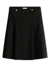 Tommy Hilfiger Button Detail Midi Skirt In Black