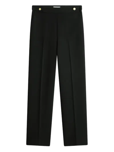 Tommy Hilfiger Button-detail Trousers In Black