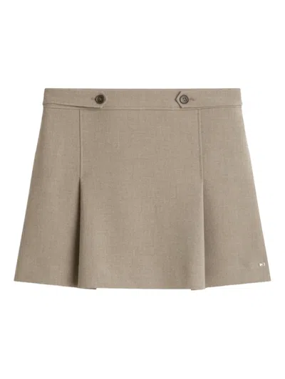 Tommy Hilfiger Button Mini Skirt In Neutral
