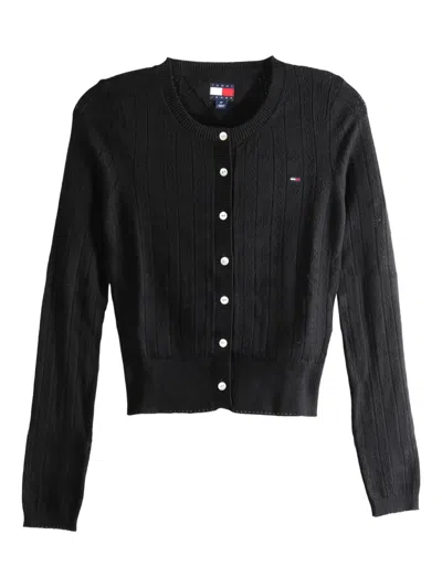 Tommy Hilfiger Button-up Cardigan In Black