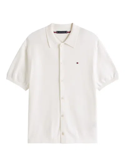 Tommy Hilfiger Buttoned Short-sleeve Shirt In White