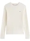 Tommy Hilfiger Knitted Jersey In Ivory White In White