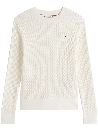 Tommy Hilfiger Cable Fine Clothing In White