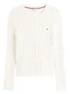 Tommy Hilfiger Cable-knit Buttoned Cardigan In White