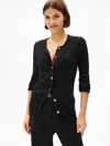 Tommy Hilfiger Cable Knit Cardigan In Black