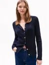 Tommy Hilfiger Cable Knit Cardigan In Navy