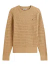 Tommy Hilfiger Cable-knit Cotton Sweater In Brown