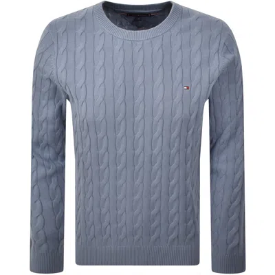 Tommy Hilfiger Cable Knit Jumper Brisk Blue