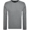 TOMMY HILFIGER TOMMY HILFIGER CABLE KNIT JUMPER GREY