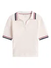 Tommy Hilfiger Cable-knit Striped T-shirt In Neutral