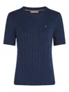 Tommy Hilfiger Cotton Cable Knit Crew Neck