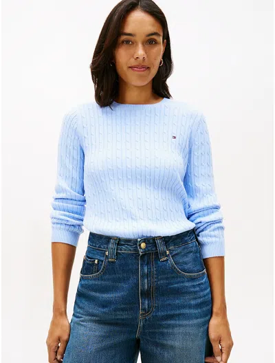 Tommy Hilfiger Cable Knit Sweater In Blue