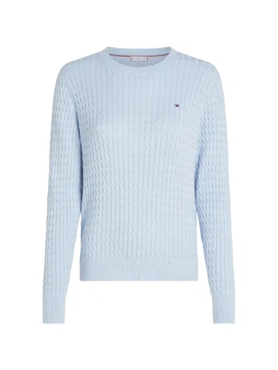 Tommy Hilfiger Cable Knit Sweater In Blue