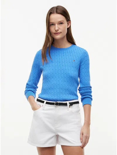 Tommy Hilfiger Cable Knit Sweater In Blue