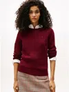 Tommy Hilfiger Cable Knit Sweater In Red