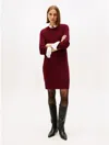 Tommy Hilfiger Cable Knit Sweater Dress In Burgundy