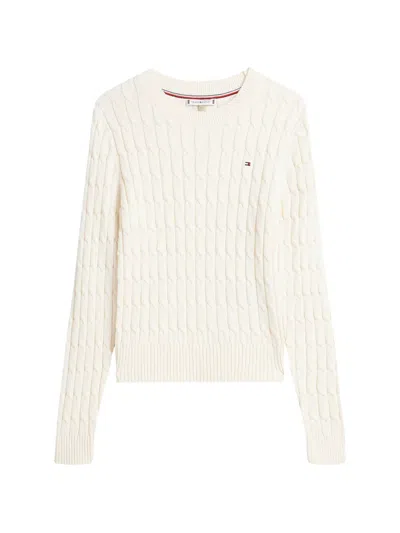 Tommy Hilfiger Cable-knit Sweater In Gray