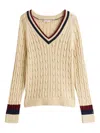 Tommy Hilfiger Cable-knit Sweater In Neutrals