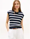Tommy Hilfiger Cable Knit V In Multi