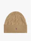Tommy Hilfiger Cable Knit Wool In Brown