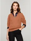 Tommy Hilfiger Cable Knit Wool In Natural Cognac