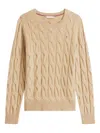 Tommy Hilfiger Cable-knit Wool Sweater In Brown