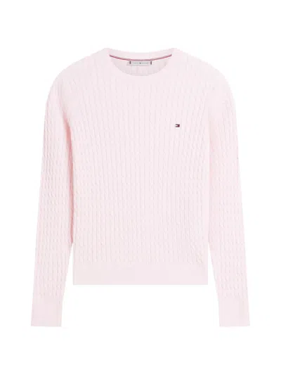 Tommy Hilfiger Cable-knit Sweater In Pink