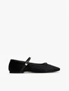 Tommy Hilfiger Leather Mary Jane Ballerina Shoes In Black