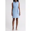 Tommy Hilfiger Cambridge Stripe Sleeveless Cotton Shirtdress In Frnch Bl/f