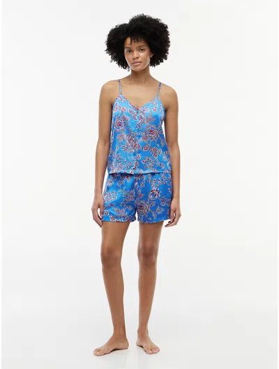 Tommy Hilfiger Cami & Short Sleep Set In Blue