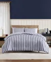 Tommy Hilfiger Campus Stripe Washed Microfiber 5-pc. Comforter Set, Twin/twin Xl In Blue