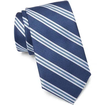 Tommy Hilfiger Candice Diagonal Stripe Tie In Navy