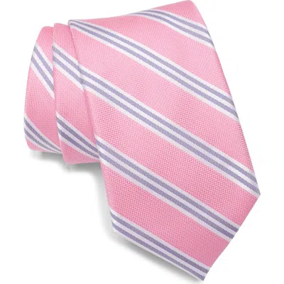 Tommy Hilfiger Candice Diagonal Stripe Tie In Pink