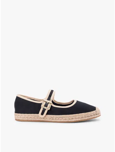 Tommy Hilfiger Canvas Mary Jane Espadrille In Black