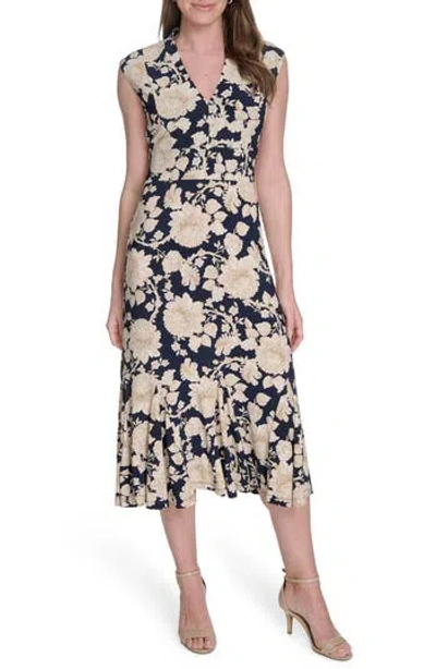 Tommy Hilfiger Cap Sleeve Stretch Jersey Midi Dress