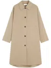 Tommy Hilfiger Water Repellent Twill Single Breasted Coat In Marrone