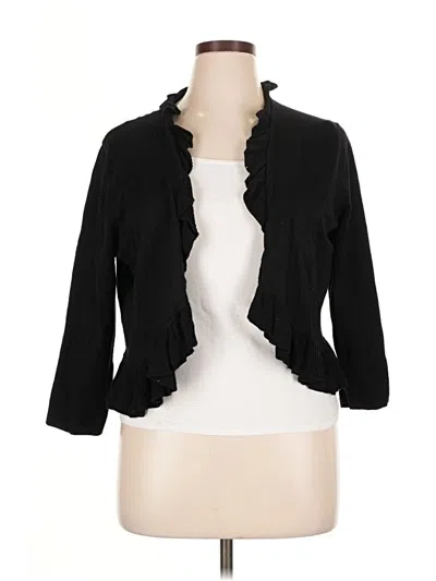 Pre-owned Tommy Hilfiger Cardigan Sweater In Black