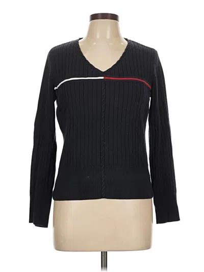 Pre-owned Tommy Hilfiger Cardigan Sweater In Black
