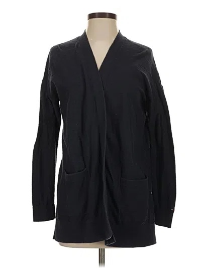Pre-owned Tommy Hilfiger Cardigan Sweater In Black