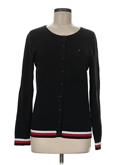 Pre-owned Tommy Hilfiger Cardigan Sweater In Black