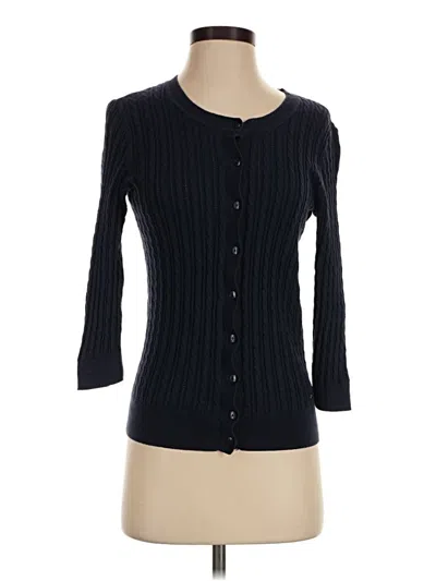 Pre-owned Tommy Hilfiger Cardigan Sweater In Black