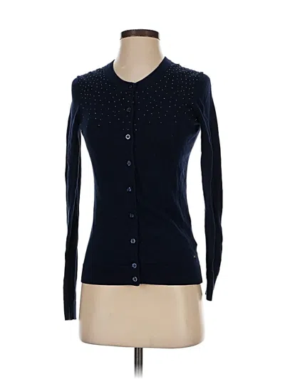 Pre-owned Tommy Hilfiger Cardigan Sweater In Blue
