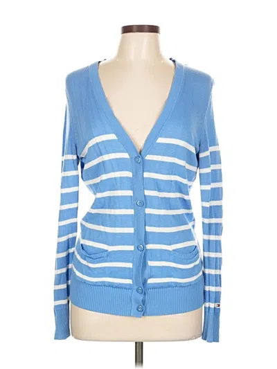 Pre-owned Tommy Hilfiger Cardigan Sweater In Blue