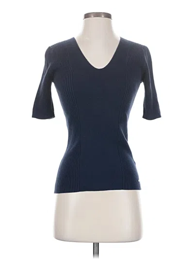 Pre-owned Tommy Hilfiger Cardigan Sweater In Blue