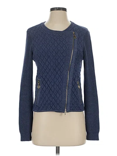 Pre-owned Tommy Hilfiger Cardigan Sweater In Blue
