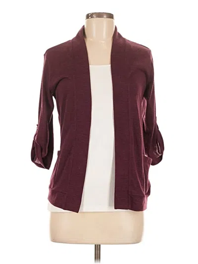 Pre-owned Tommy Hilfiger Cardigan Sweater In Burgundy