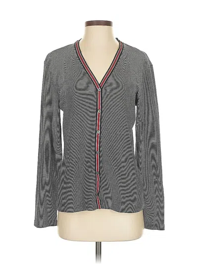 Pre-owned Tommy Hilfiger Cardigan Sweater In Gray