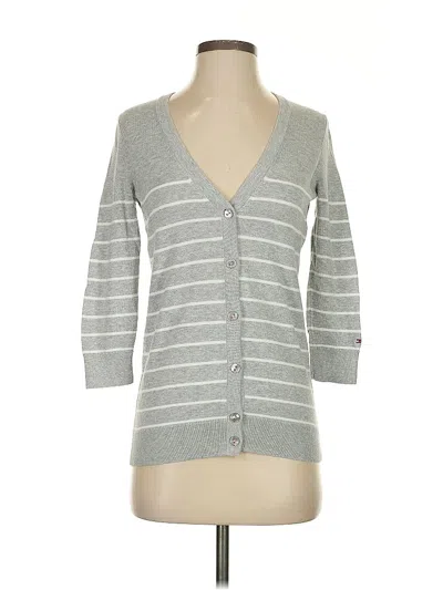 Pre-owned Tommy Hilfiger Cardigan Sweater In Gray