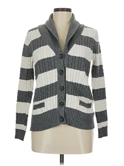 Pre-owned Tommy Hilfiger Cardigan Sweater In Gray